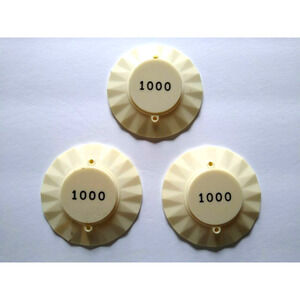 Pinball Machine 1000 Point Original Plastic Pop Bumper Caps Set Of (3) Slant Top